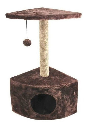 Imagen de Rascador para gato esquinero con casa