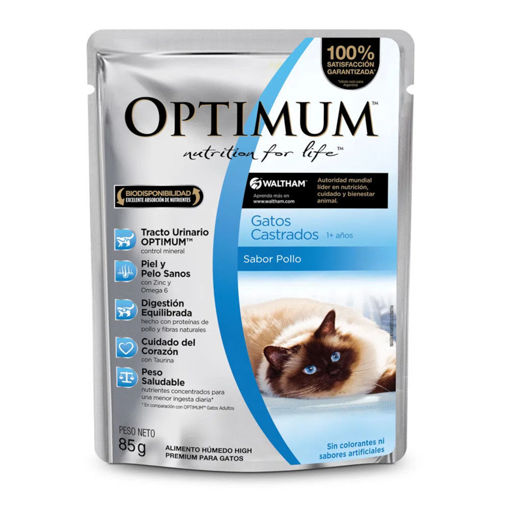 Imagen de Optimum gatos castrados sobre 85g
