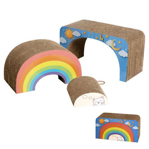 Imagen de Rascador arcoiris Pawise 3 en 1