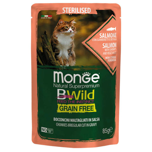 Imagen de Monge Salsa Bwild Sterilized Salmon Vegetales 85grs