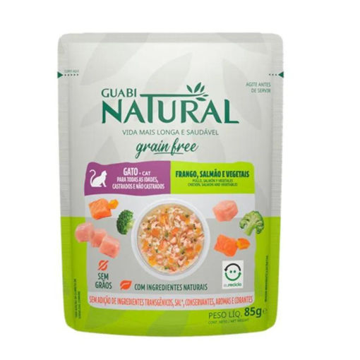 Imagen de Guabi Natural Grain Free Gato Pollo Salmon y Vegetales 85gr