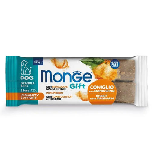 Imagen de Monge Barra de Granola Suporte Inmunológico Conejo y Mandarina 120gr
