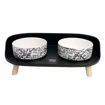 Imagen de Comedero ALTITUD Urban Style blanco y negro 2x450ml