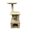 Imagen de Rascador 34x34x92 beige casita + tunel 3 niveles