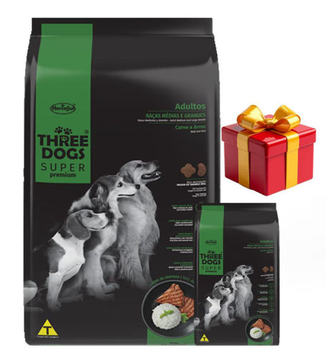 Imagen de Three Dogs Adulto Razas Medianas y Grandes 15+2kg