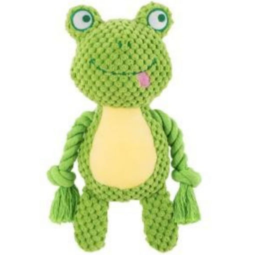 Imagen de Peluche rana con cuerda 24x10cm