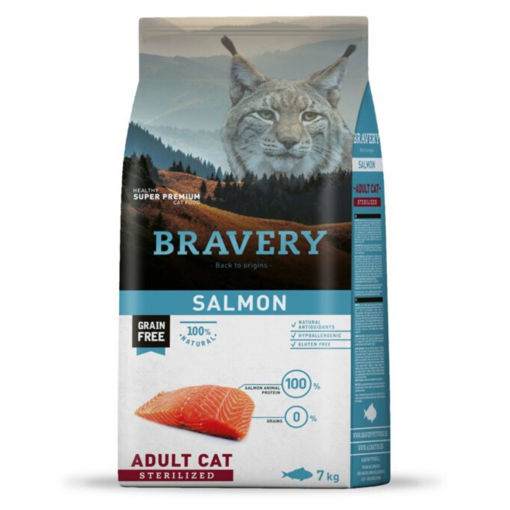 Imagen de BRAVERY SALMÓN STERILIZED CAT 7KG