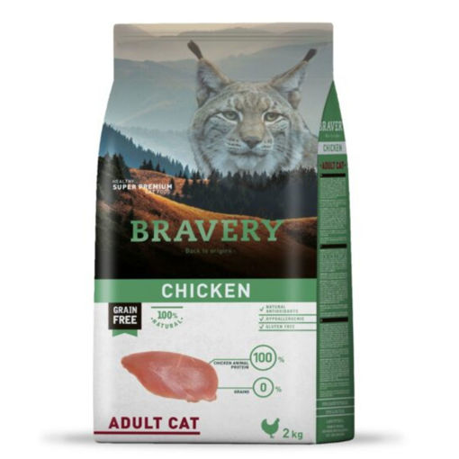 Imagen de BRAVERY CHICKEN  ADULT CAT 2KG
