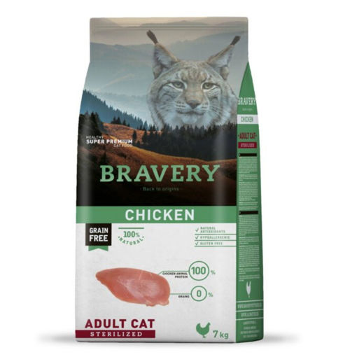 Imagen de BRAVERY CHICKEN STERILIZED CAT 7KG