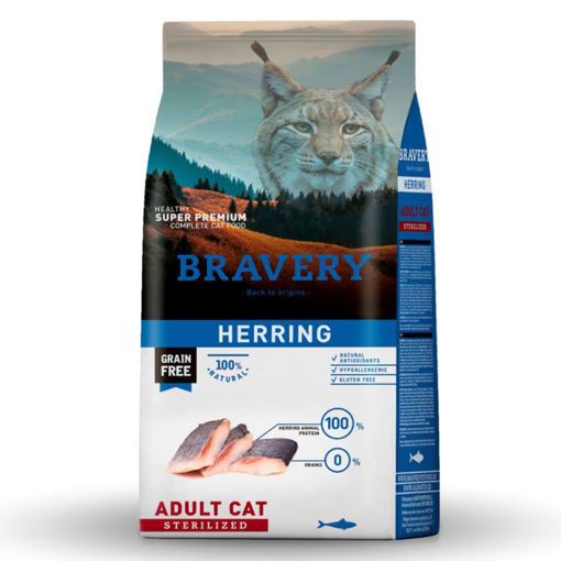 Imagen de BRAVERY HERRING STERILIZED CAT 2KG