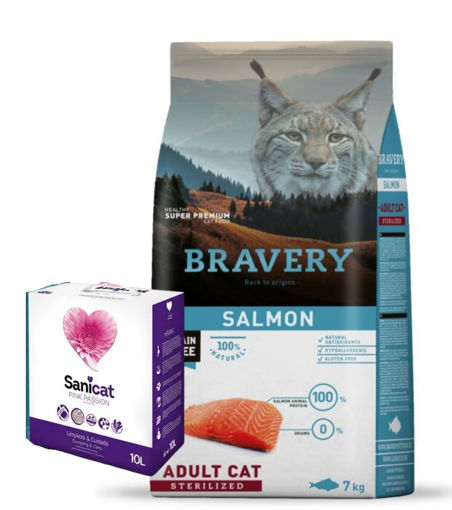 Imagen de BRAVERY SALMÓN STERILIZED CAT 7KG