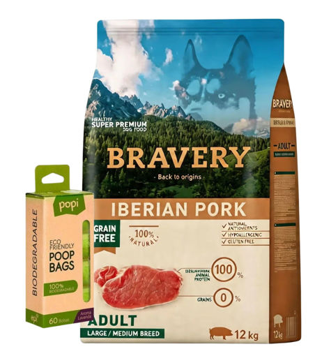 Imagen de BRAVERY IBERIAN PORK ADULT L/M 12KG