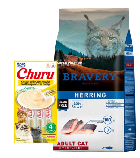 Imagen de BRAVERY HERRING STERILIZED CAT 2KG