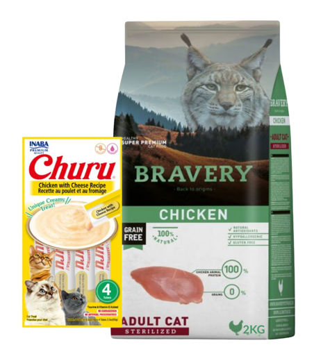 Imagen de BRAVERY CHICKEN STERILIZED CAT 2KG