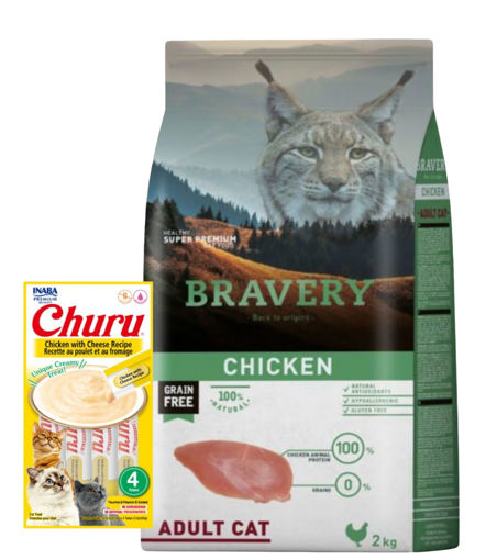 Imagen de BRAVERY CHICKEN  ADULT CAT 2KG