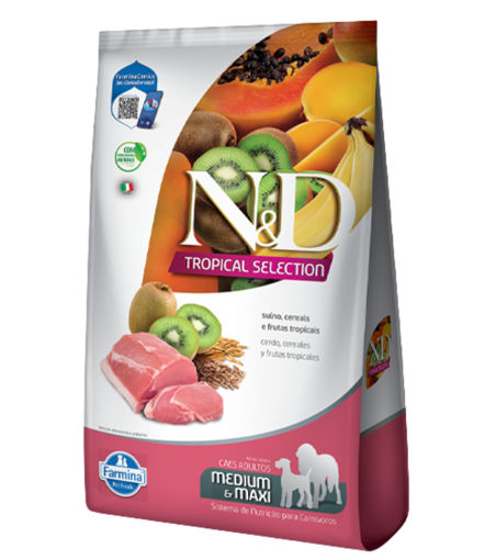 Imagen de N&D TROPICAL CAN AD MD/MX CERDO 10KG