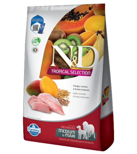 Imagen de N&D TROPICAL CAN AD MD/MX POLLO 2KG